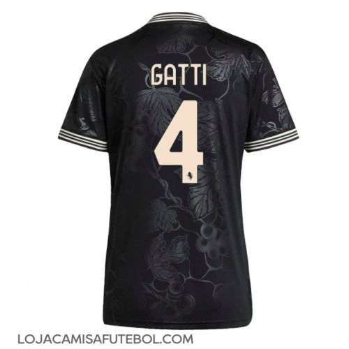 Camisa de Futebol Juventus Federico Gatti #4 Equipamento Alternativo Mulheres 2025-26 Manga Curta
